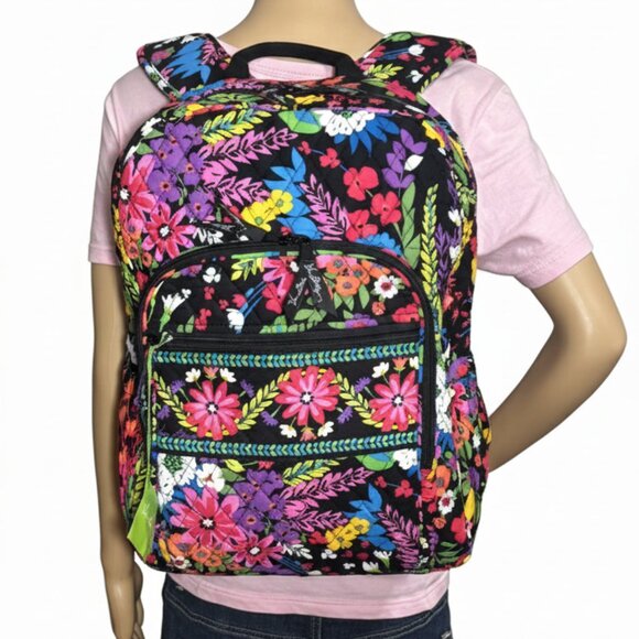 Vera Bradley Campus Backpack in Field Flowers NWT main image 5